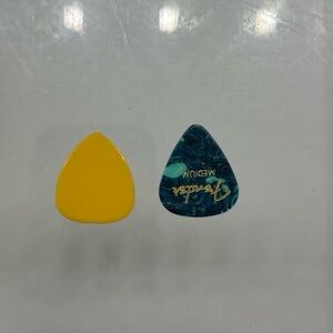Yellow and Blue Guitar Picks